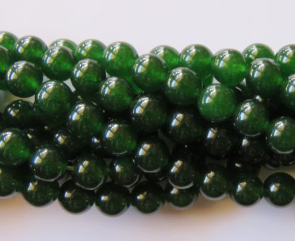 8mm malaysian jade round gemstone bead dark green