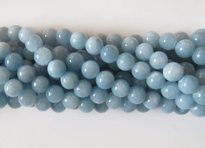 8mm malaysian jade round gemstone bead carolina blue pale