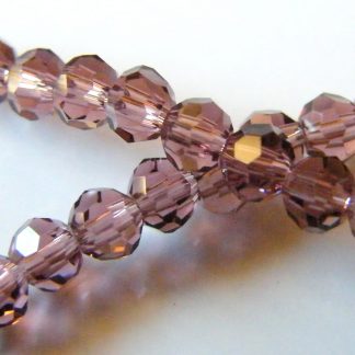 4mm round faceted garnet crystal beads