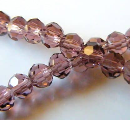 4mm round faceted garnet crystal beads