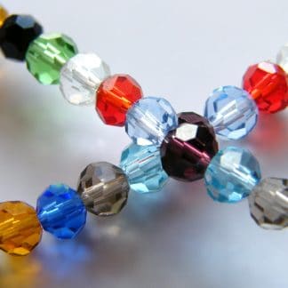 4mm round faceted mixed crystal beads