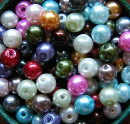 6mm glass pearl beads