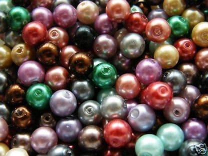 8mm glass pearl beads