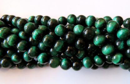 8mm tiger eye green round gemstone bead