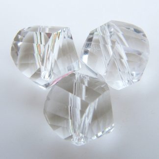9mm helix clear crystal beads