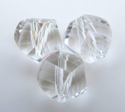 9mm helix clear crystal beads