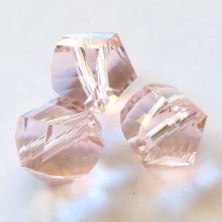 9mm helix pale pink crystal beads