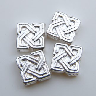 10x2.5mm silver zinc alloy metal diamond spacer beads