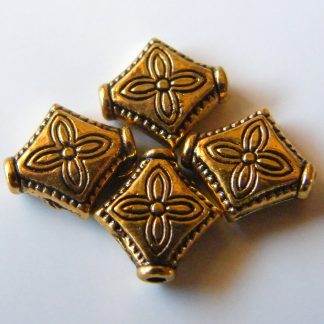 10x4mm antique gold zinc alloy metal rhombus spacer beads