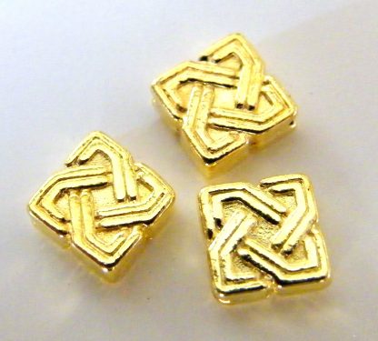 10x2.5mm gold zinc alloy metal diamond spacer beads
