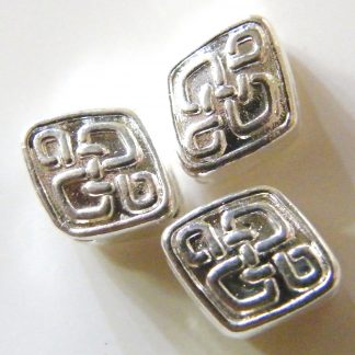 11mm silver zinc alloy metal diamond spacer beads
