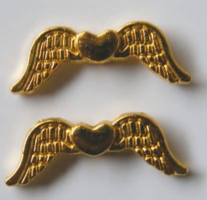20mm gold zinc alloy metal wing spacer beads