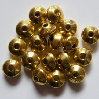 3x6mm antique gold zinc alloy metal ufo spacer beads