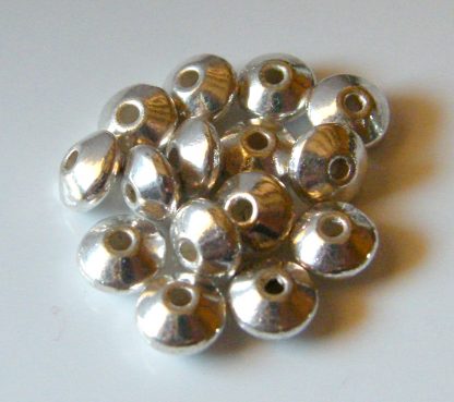 3x6mm silver zinc alloy metal ufo spacer beads