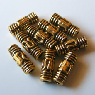 3x8mm antique gold zinc alloy metal tube spacer beads