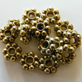 4mm antique gold zinc alloy metal daisy spacer beads