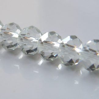 4x6mm rondelle faceted clear crystal beads