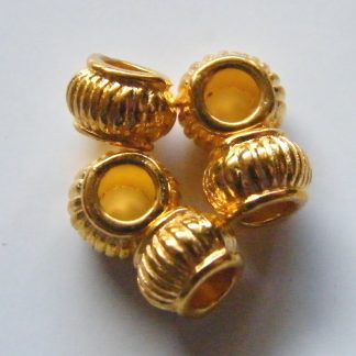 5x7mm gold zinc alloy metal keg spacer beads