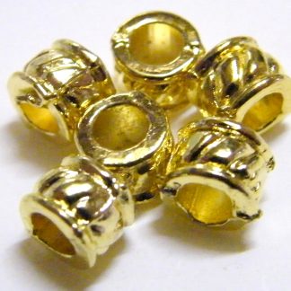6x5mm gold zinc alloy metal tube spacer beads