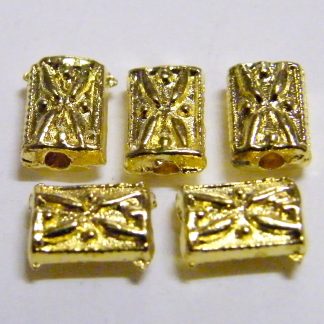 8x5x3mm gold zinc alloy metal rectangular spacer beads