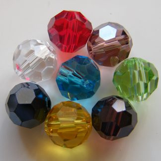 8mm round faceted mixed crystal beads