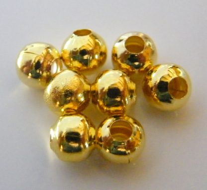 Bright Gold 6mm round spacer beads