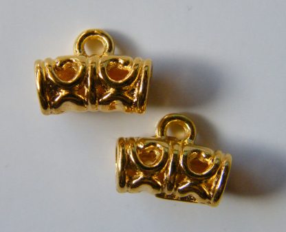 11mm gold zinc alloy metal bail spacer beads
