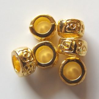 7x4mm gold zinc alloy metal rondelle spacer beads