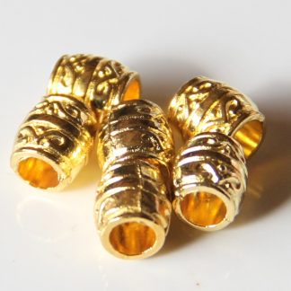 8x8mm gold zinc alloy metal barrel spacer beads