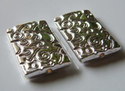 22mm silver zinc alloy metal pillow spacer beads
