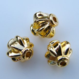 8mm gold zinc alloy metal lantern spacer beads