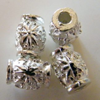 9x7mm silver zinc alloy metal barrel spacer beads
