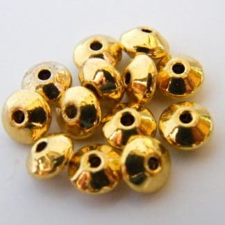3x6mm gold zinc alloy metal ufo spacer beads