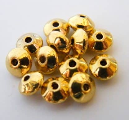 3x6mm gold zinc alloy metal ufo spacer beads