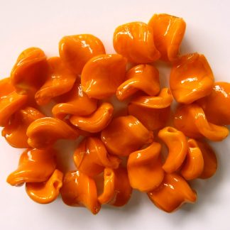 12x16mm orange twist lampwork glass beads