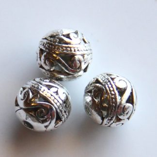 10mm antique silver zinc alloy metal round spacer beads