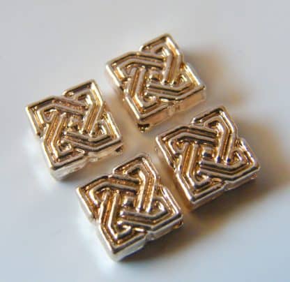 10x3mm rose gold zinc alloy metal diamond spacer beads