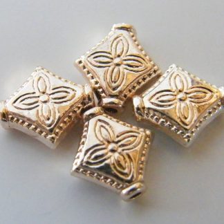 10x4mm rose gold zinc alloy metal rhombus spacer beads