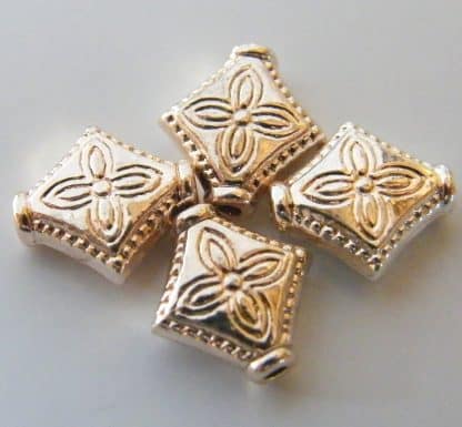 10x4mm rose gold zinc alloy metal rhombus spacer beads