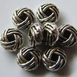 3x6mm antique silver zinc alloy metal quoit spacer beads