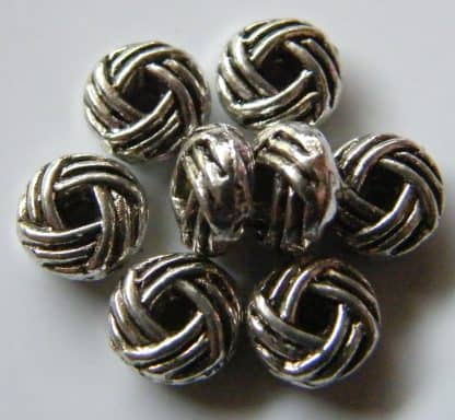3x6mm antique silver zinc alloy metal quoit spacer beads