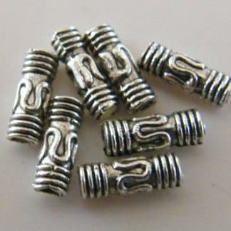 3x8mm antique silver zinc alloy metal tube spacer beads