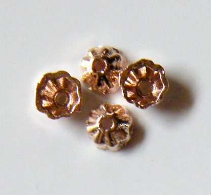 4x2mm rose gold Metal Alloy Bead Caps