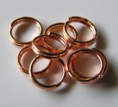 6mm Iron Split Rings (Double Jump) rose gold