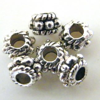 3.5x4.5mm antique silver metal alloy daisy tube spacer beads