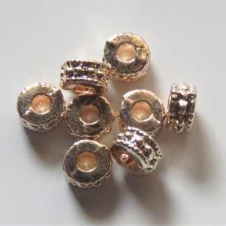 3x5.5mm rose gold metal alloy daisy tube spacer beads