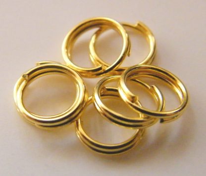 6mm Iron Split Rings (Double Jump) gold