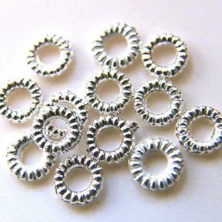 5x1mm silver zinc alloy metal ring spacer beads
