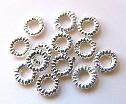 5x1mm silver zinc alloy metal ring spacer beads