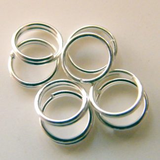 6mm Iron Split Rings (Double Jump) silver